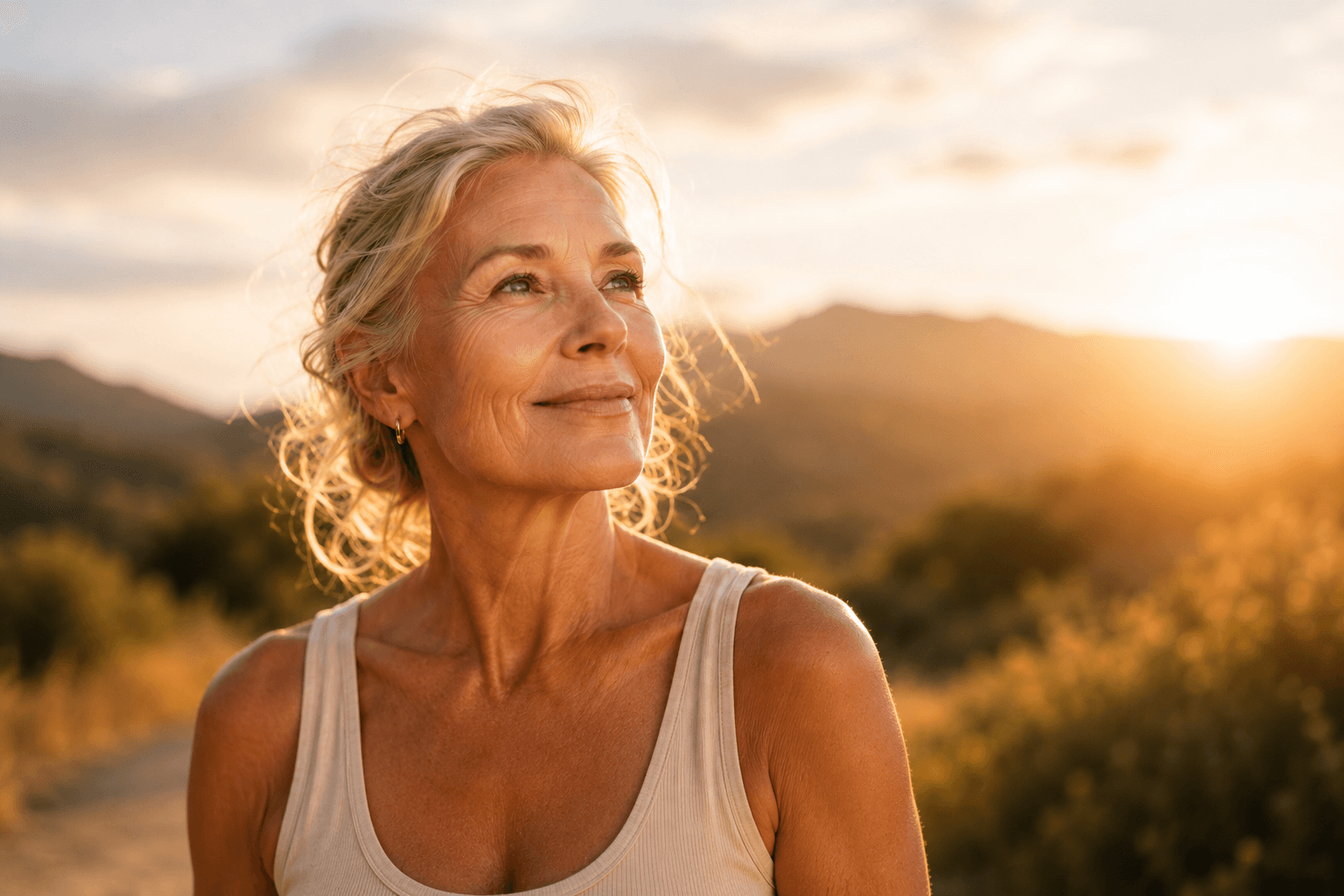 Woman enjoying an active and energetic lifestyle