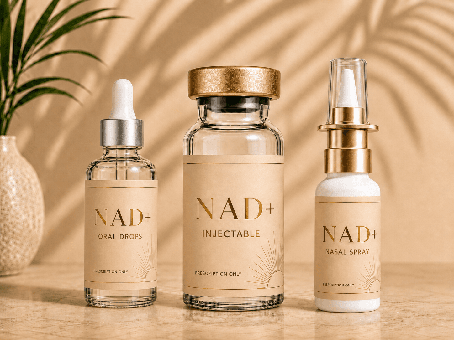 NAD+ injectable, oral, and nasal options