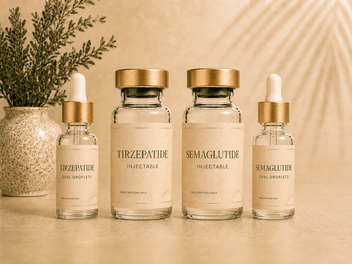 Semaglutide oral tablets and Tirzepatide injectable, standard therapeutic dosing